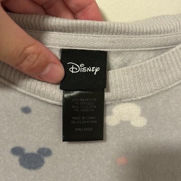 Kids Disney Mickey Mouse Licensed Cozy Gray Long Sleeve Pullover Size Small - Picture 2 of 3